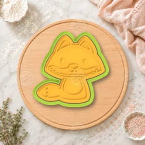 Wolf Sitting Cookie Cutter & Stamp