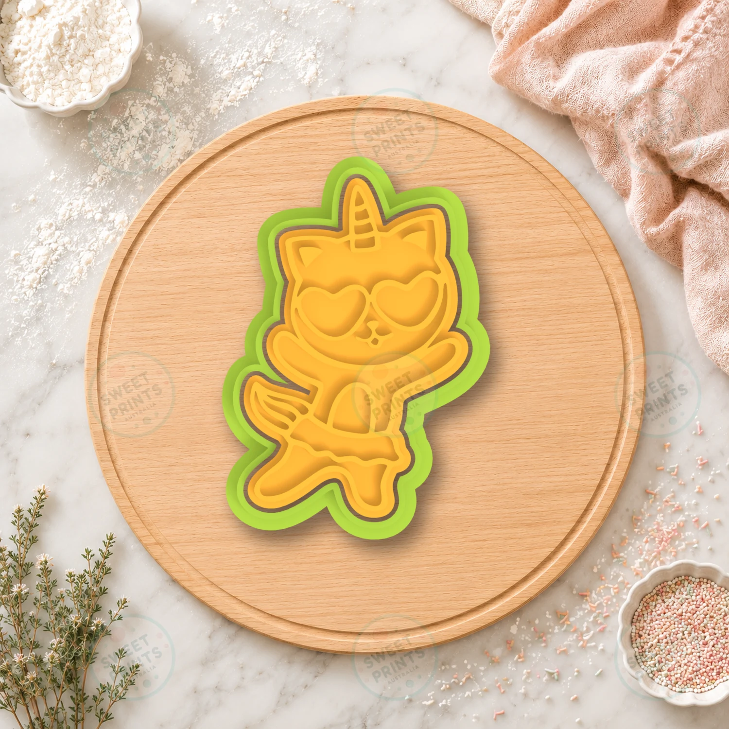 Caticorn Standing Cookie Cutter & Stamp cookie cutter