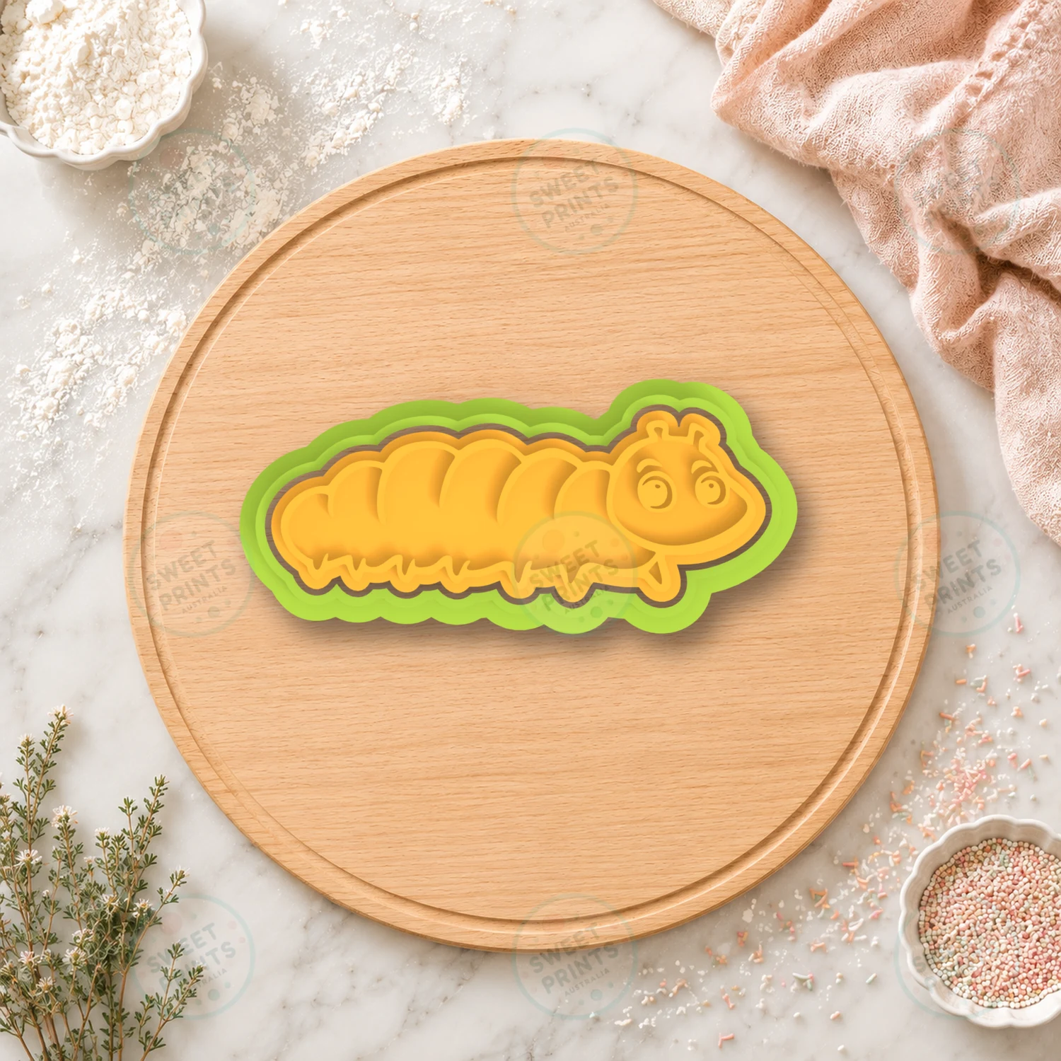 Caterpillar 1 Cookie Cutter & Stamp cookie cutter