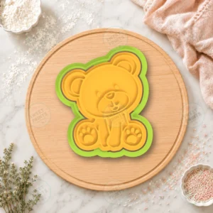Teddy Bear Sitting 1 Cookie Cutter & Stamp