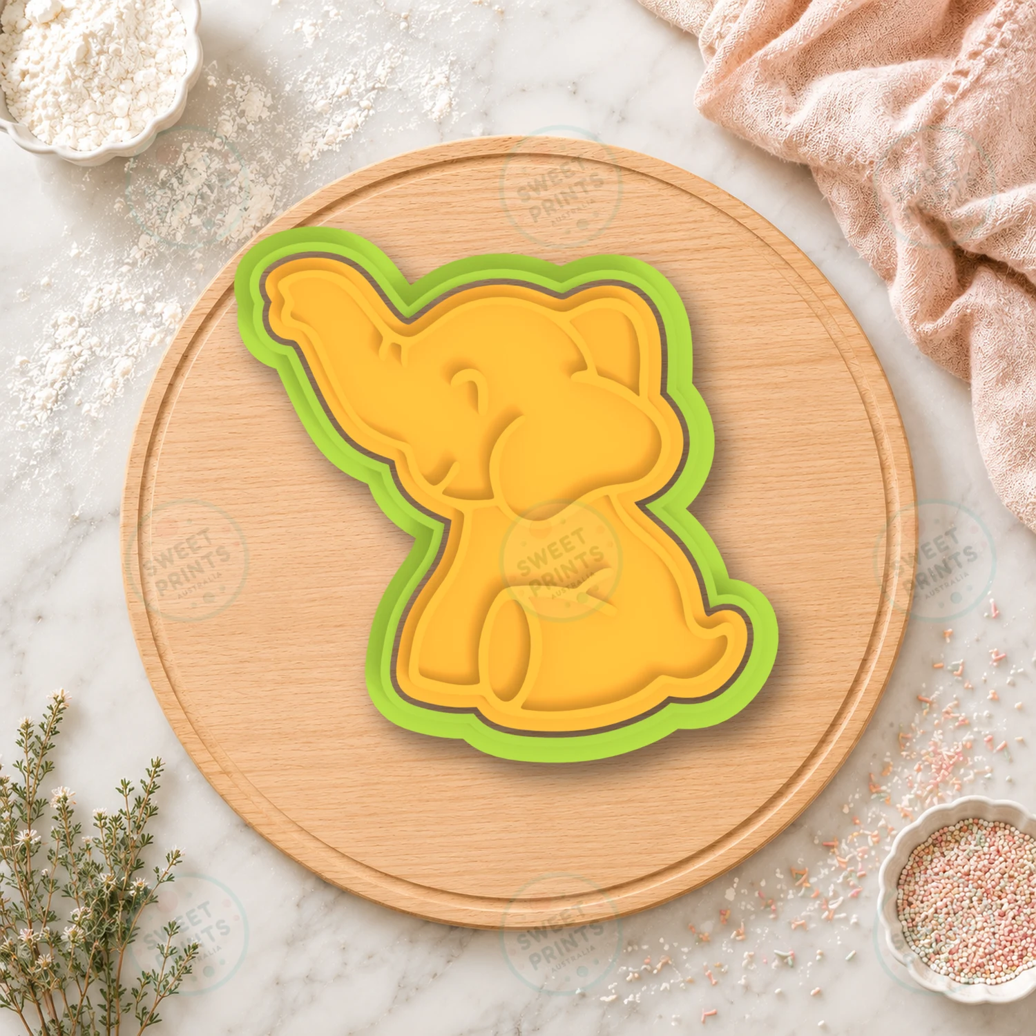Elephant 2 Cookie Cutter & Stamp cookie cutter