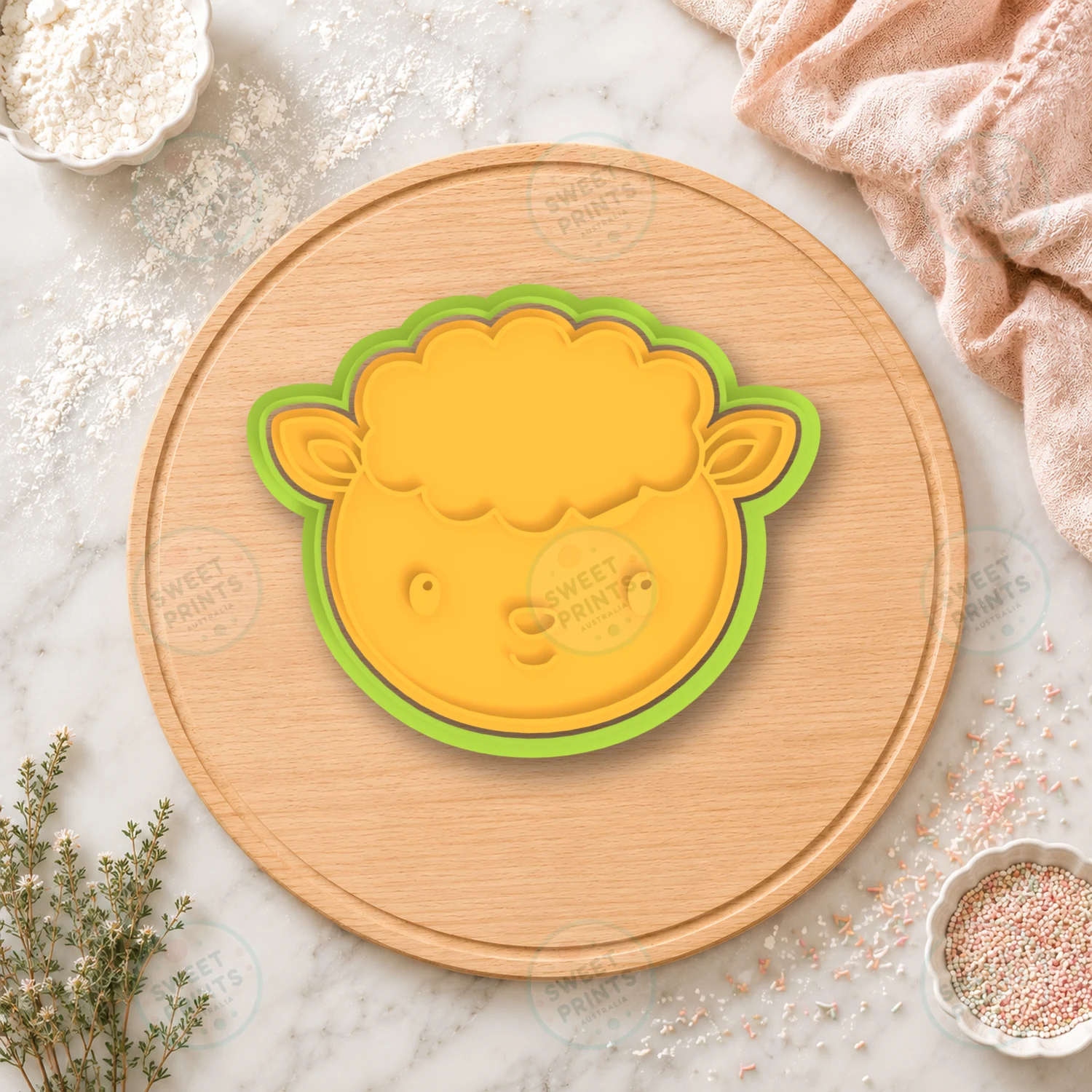 Sheep Face 1 Cookie Cutter & Stamp cookie cutter