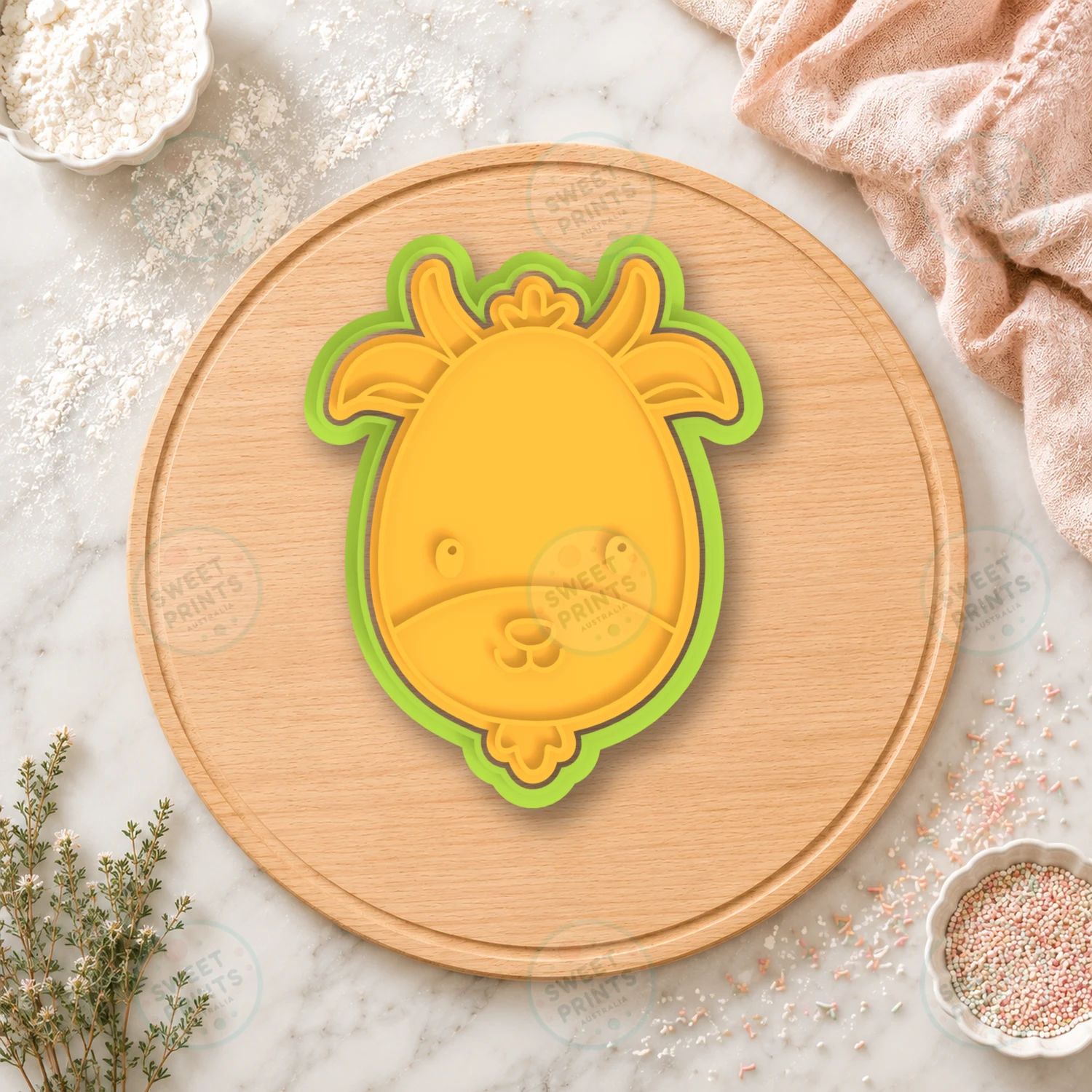 Goat Face 1 Cookie Cutter & Stamp cookie cutter