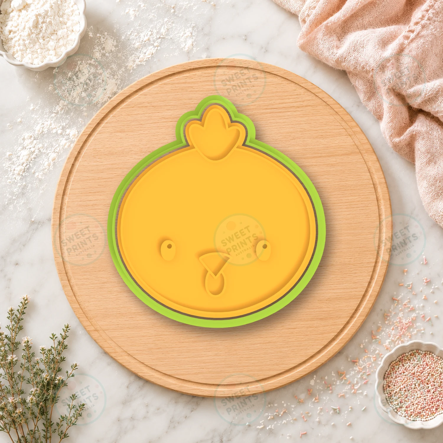 Chick Face 2 Cookie Cutter & Stamp cookie cutter