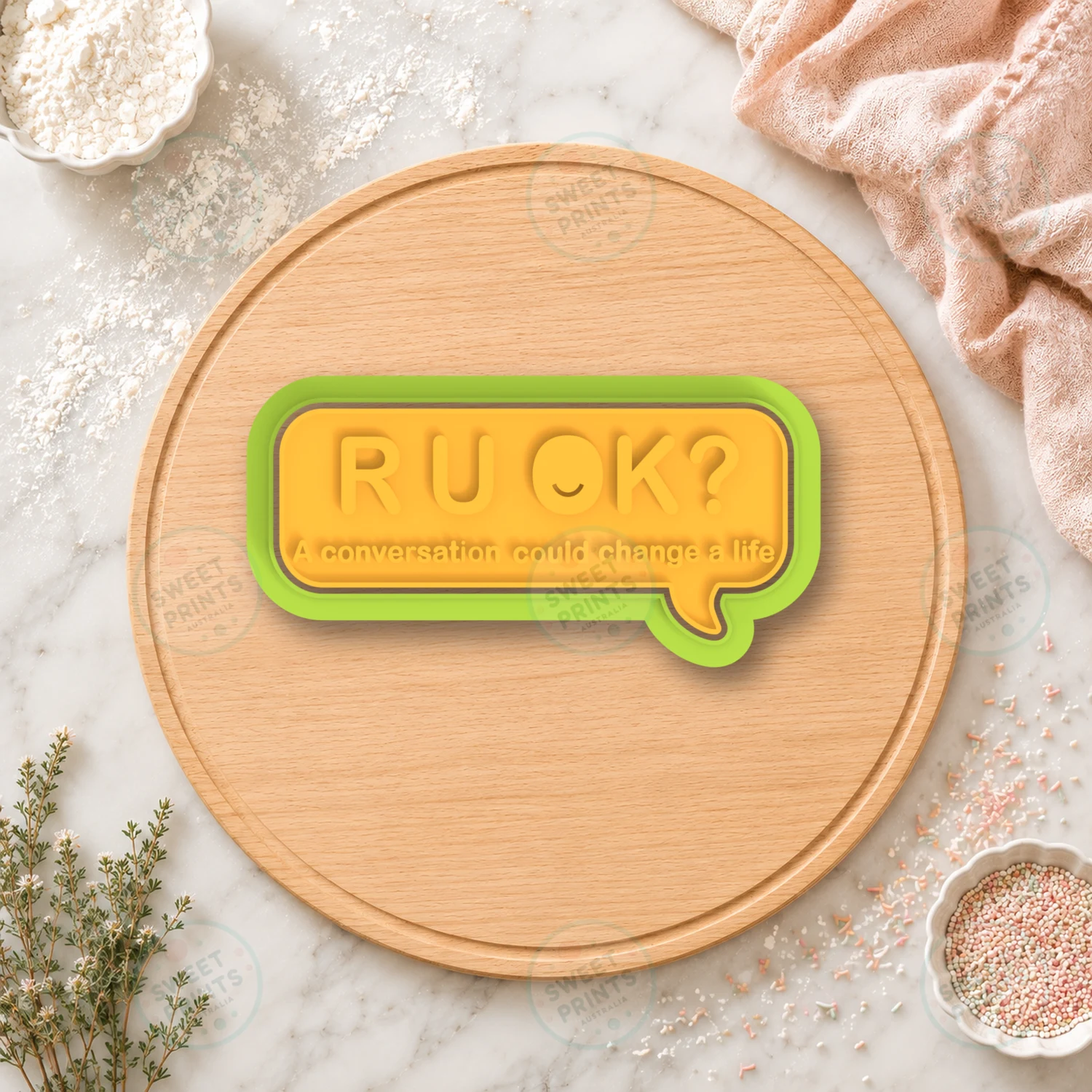 Are You Ok Rectangle Cookie Cutter & Stamp cookie cutter