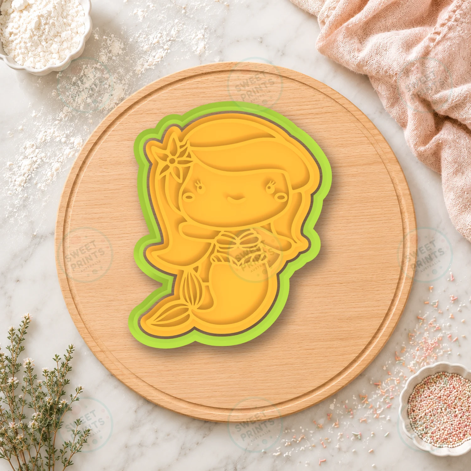 Arielle 1 Cookie Cutter & Stamp cookie cutter