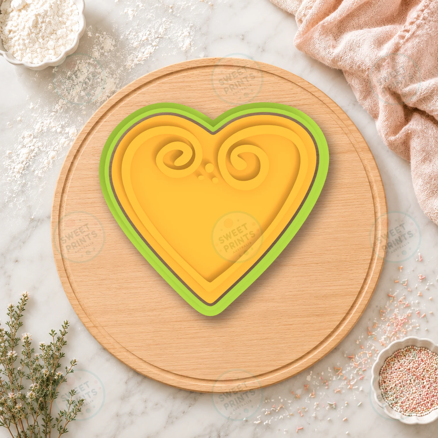 Heart 1 Cookie Cutter & Stamp cookie cutter