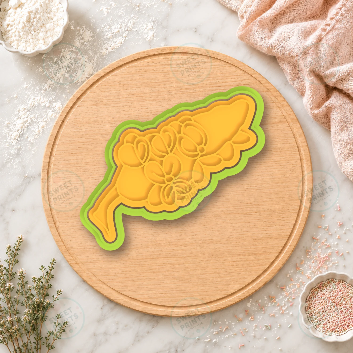 Native Flower Spray Cookie Cutter & Stamp cookie cutter