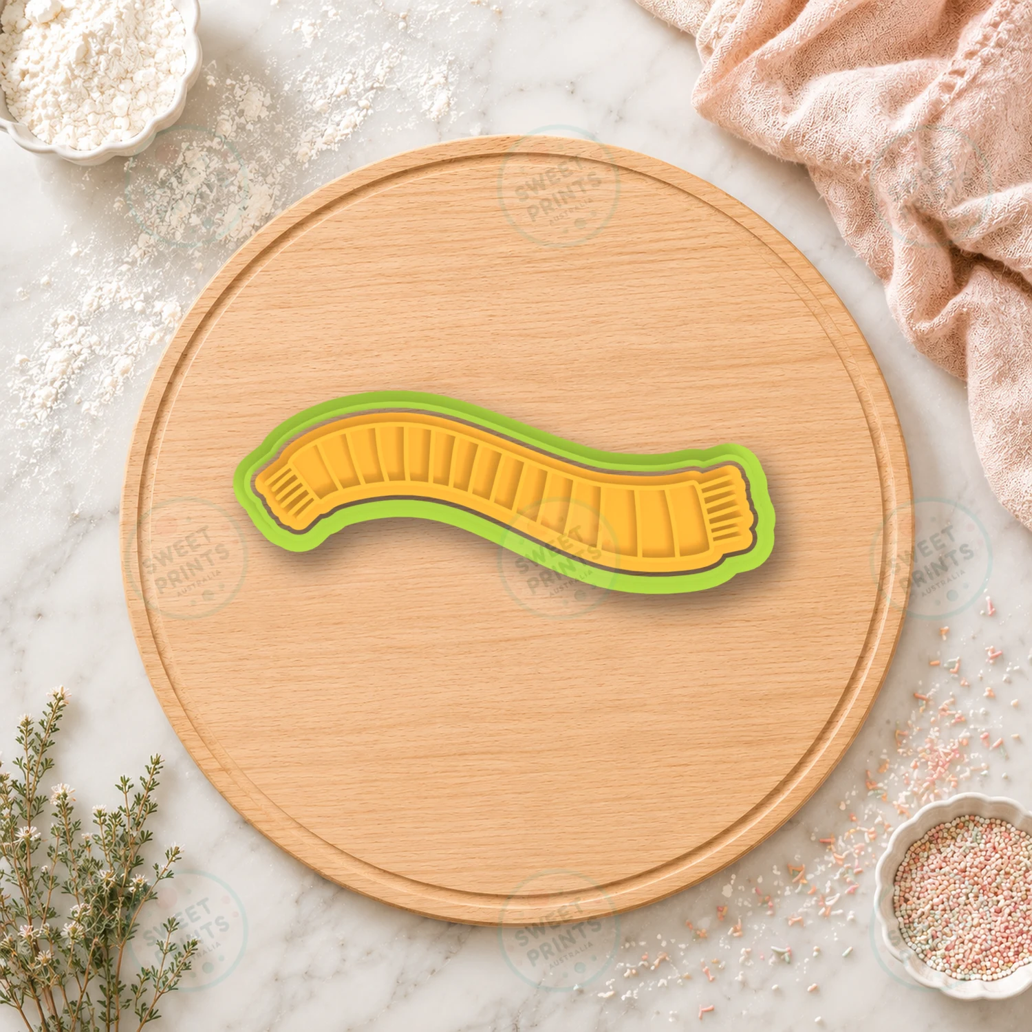 Autumn Scarf Cookie Cutter & Stamp cookie cutter