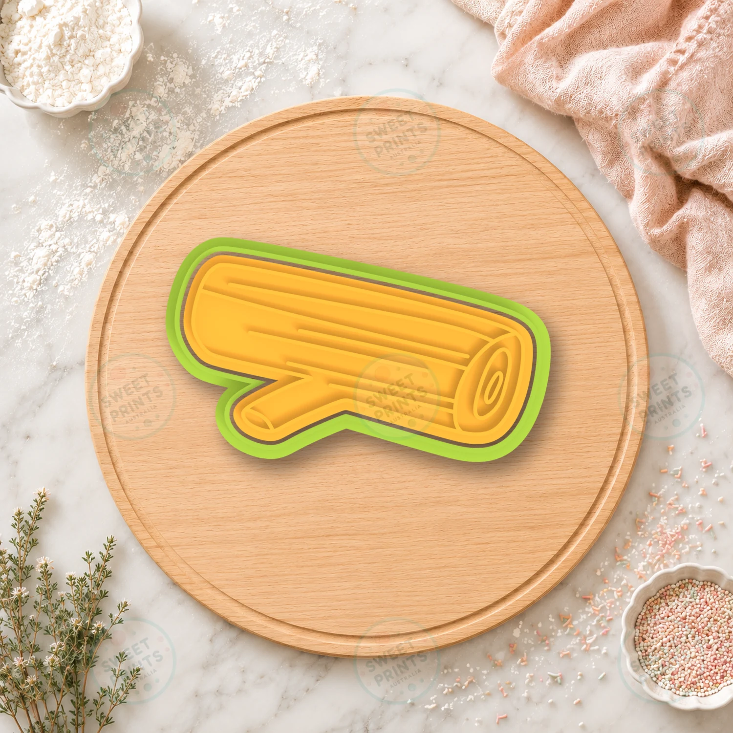 Autumn Rolled Towel Cookie Cutter & Stamp cookie cutter