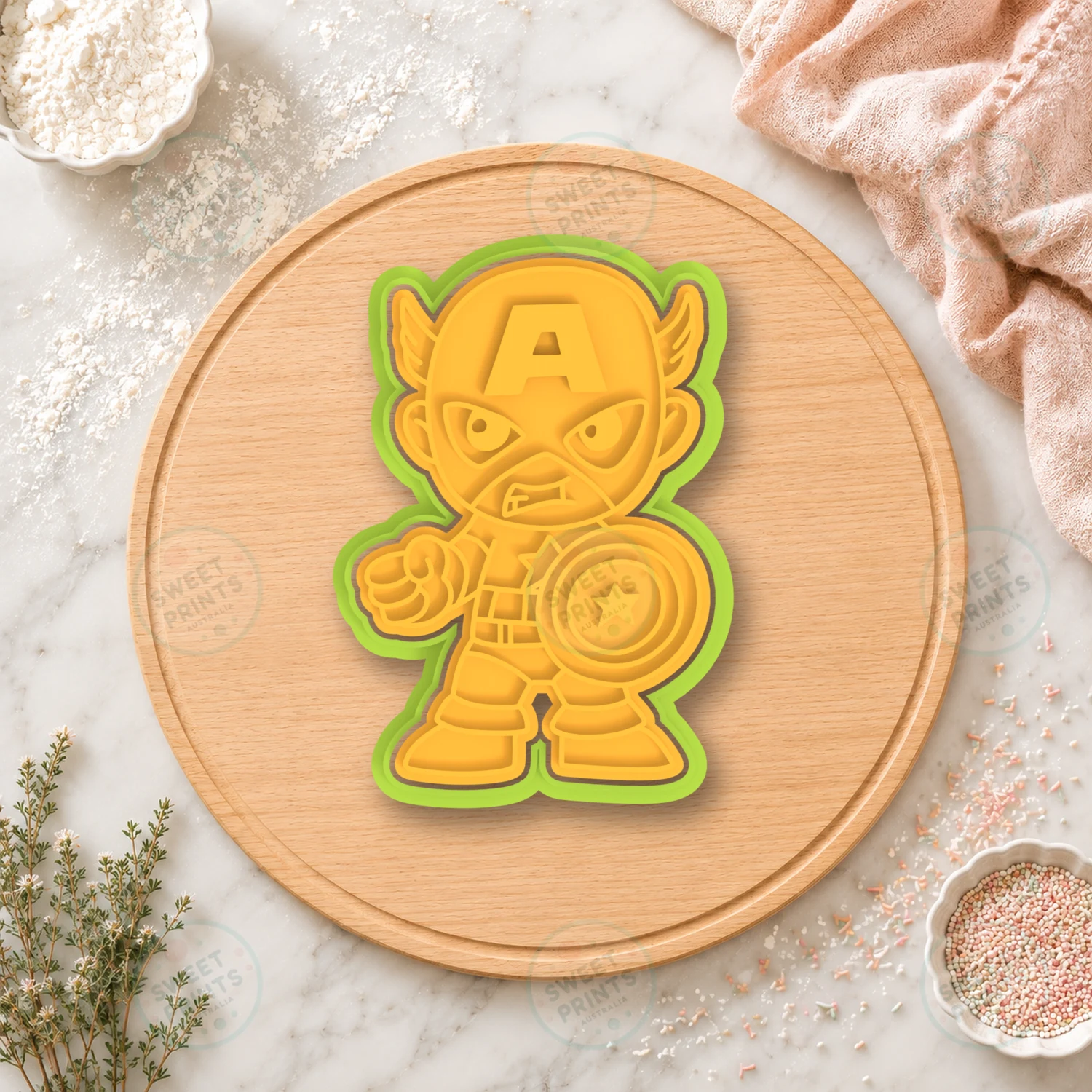 Avengers Captain America Cookie Cutter & Stamp cookie cutter