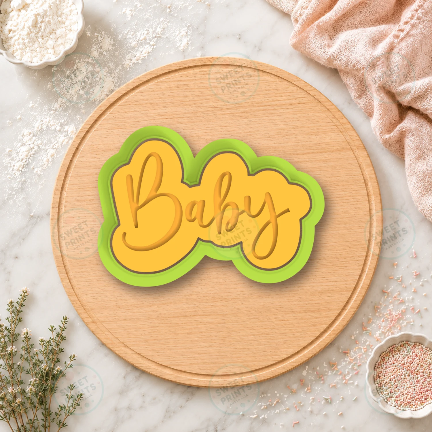 Baby Lettering Cookie Cutter & Stamp cookie cutter