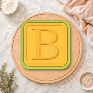 Baby Block Letter B Cookie Cutter & Stamp