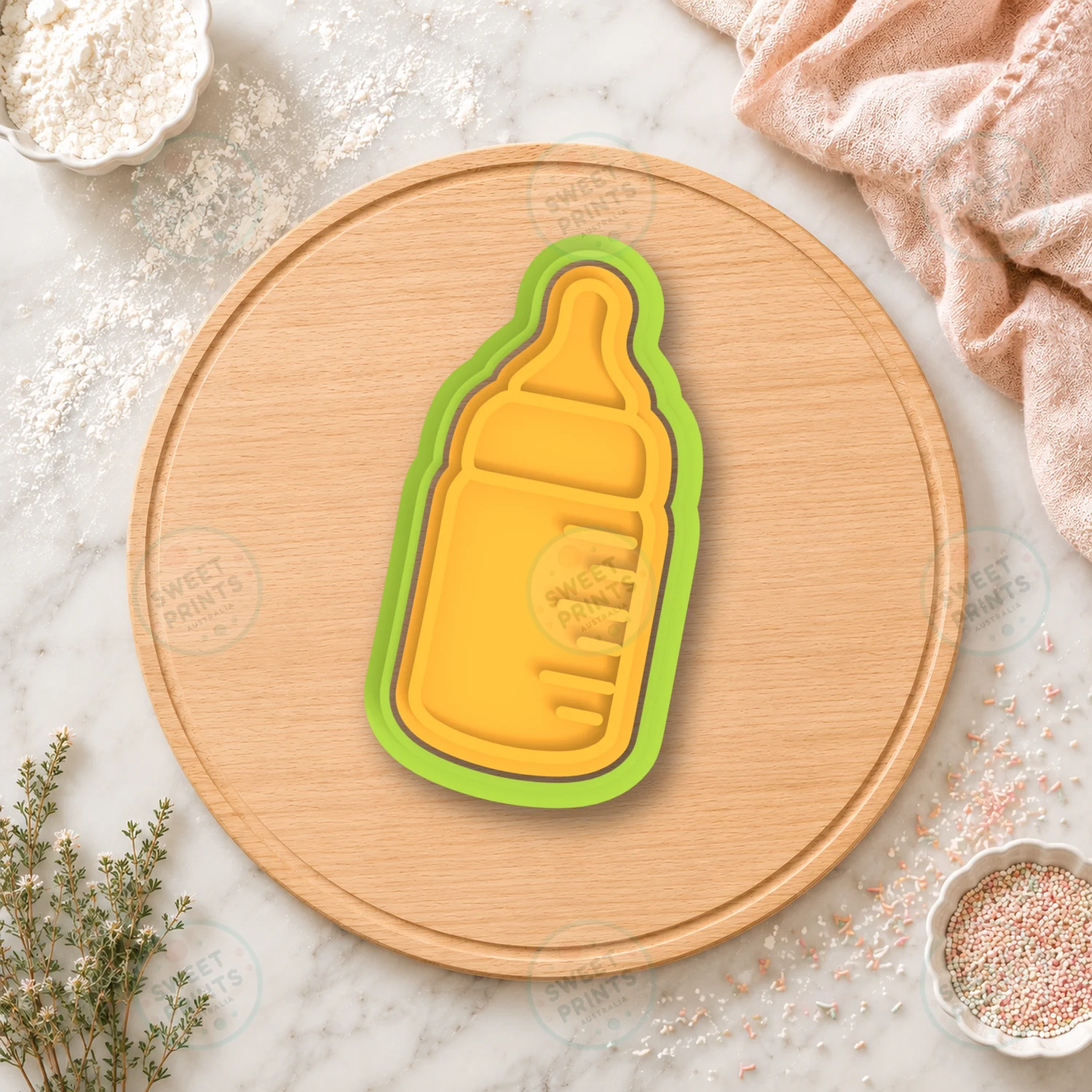 Baby Shower Bottle Cookie Cutter & Stamp cookie cutter