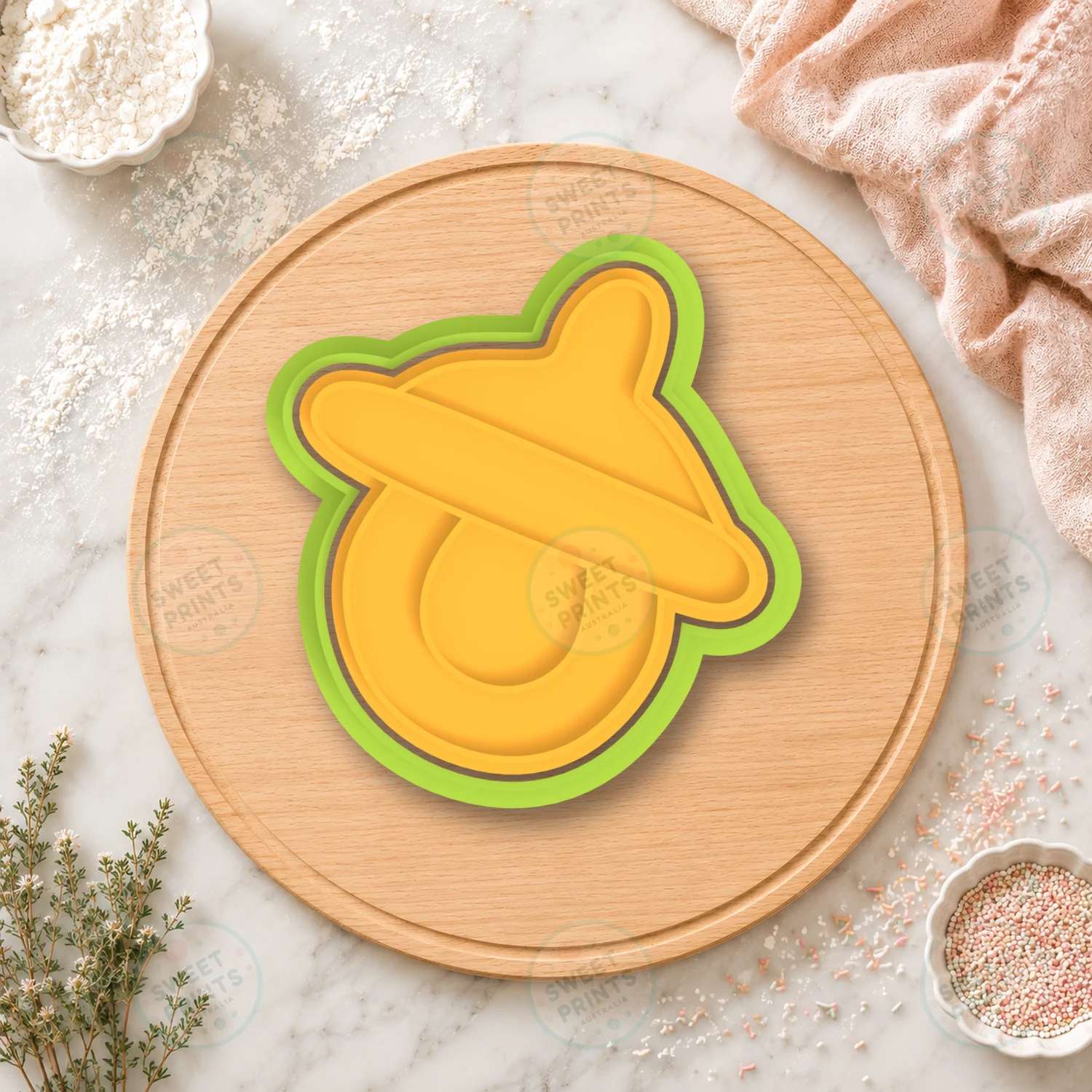 Baby Shower Pacifier 2 Cookie Cutter & Stamp cookie cutter