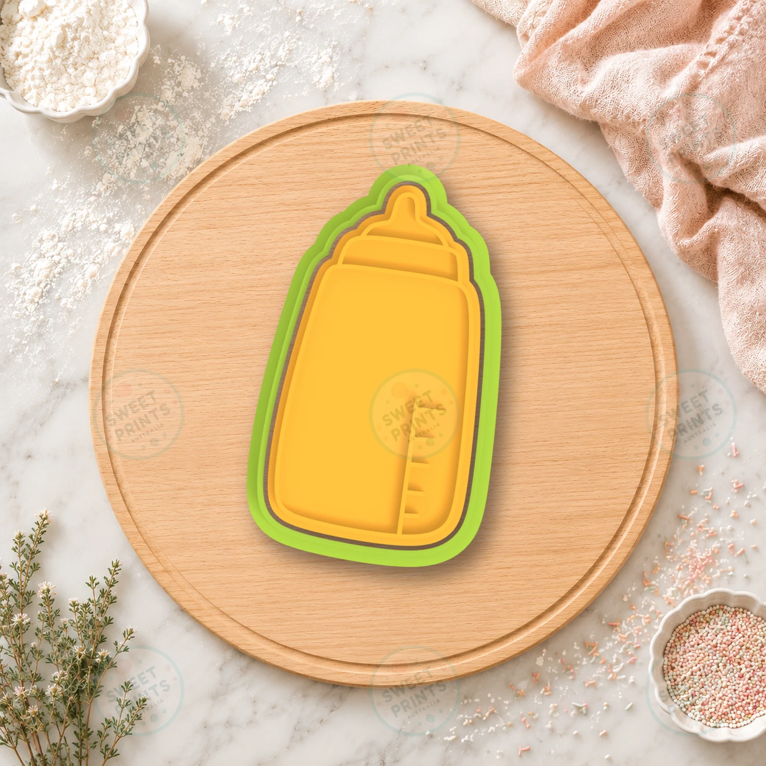 Baby Shower Bottle 2 Cookie Cutter & Stamp cookie cutter