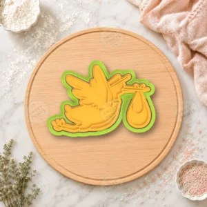 Baby Shower Stork Cookie Cutter & Stamp