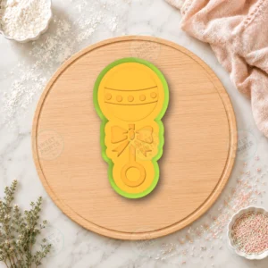 Baby Shower Rattle 2 Cookie Cutter & Stamp