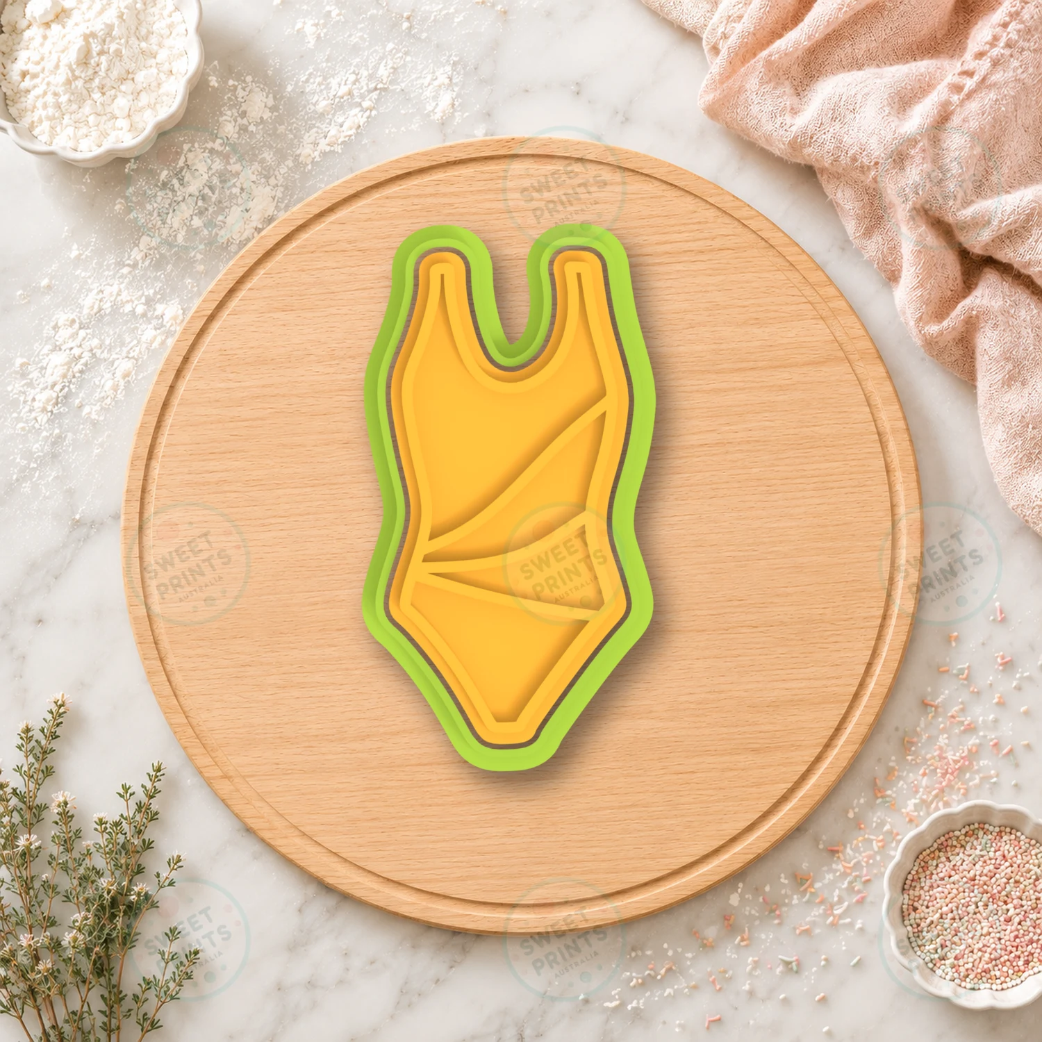 Beachwear Swimsuit Cookie Cutter & Stamp cookie cutter