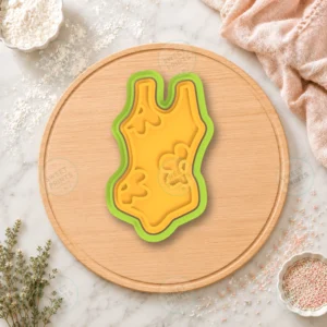 Beachwear Floral Swimsuit Cookie Cutter & Stamp