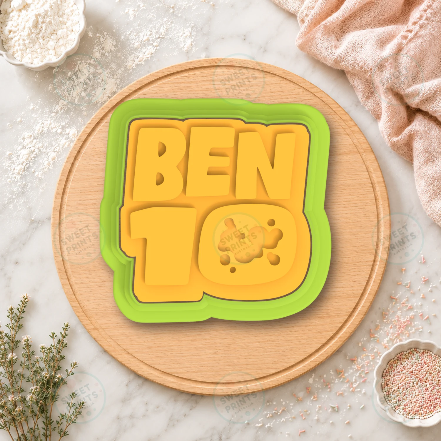 Ben 10 Logo Cookie Cutter & Stamp cookie cutter
