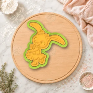 Bunny Girl Dancing Cookie Cutter & Stamp