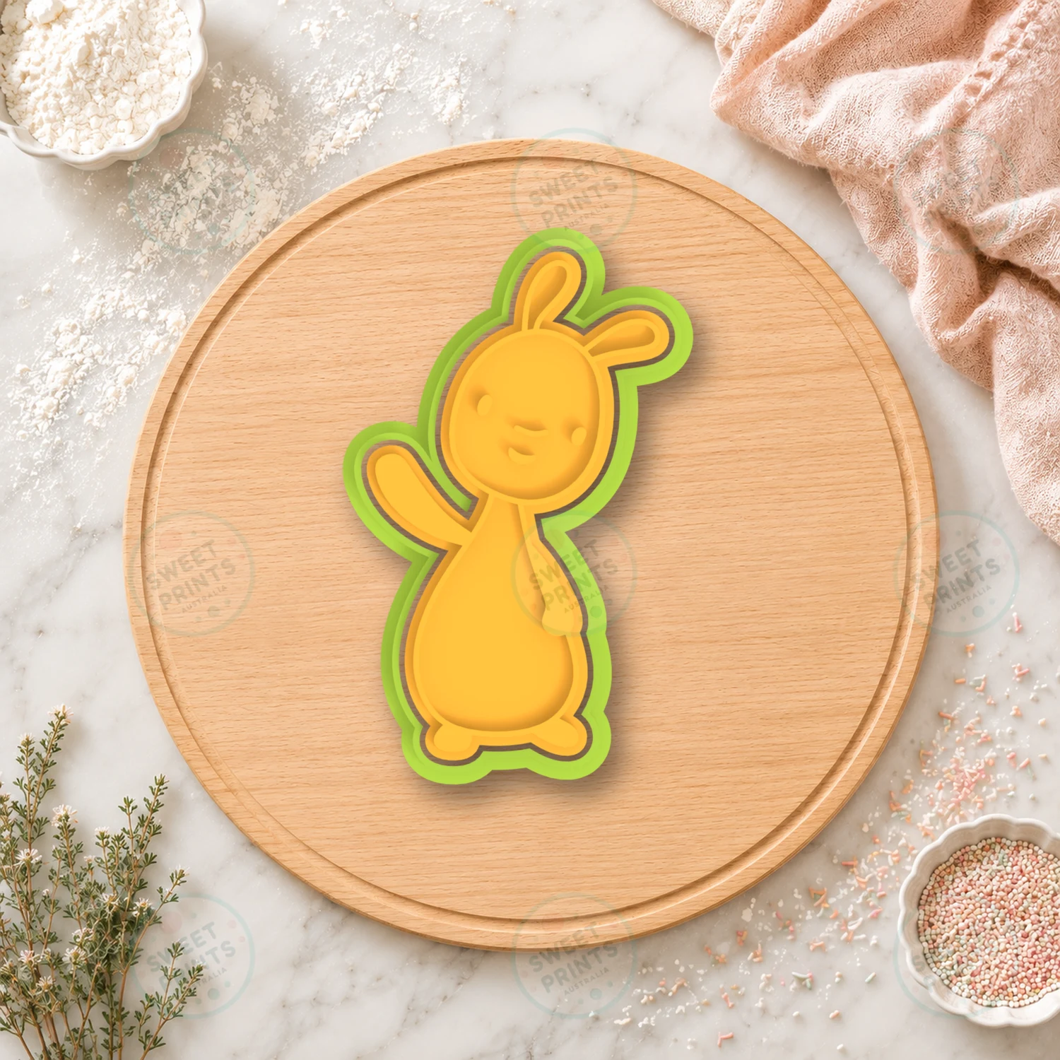 Flop Bunny Character Cookie Cutter & Stamp cookie cutter
