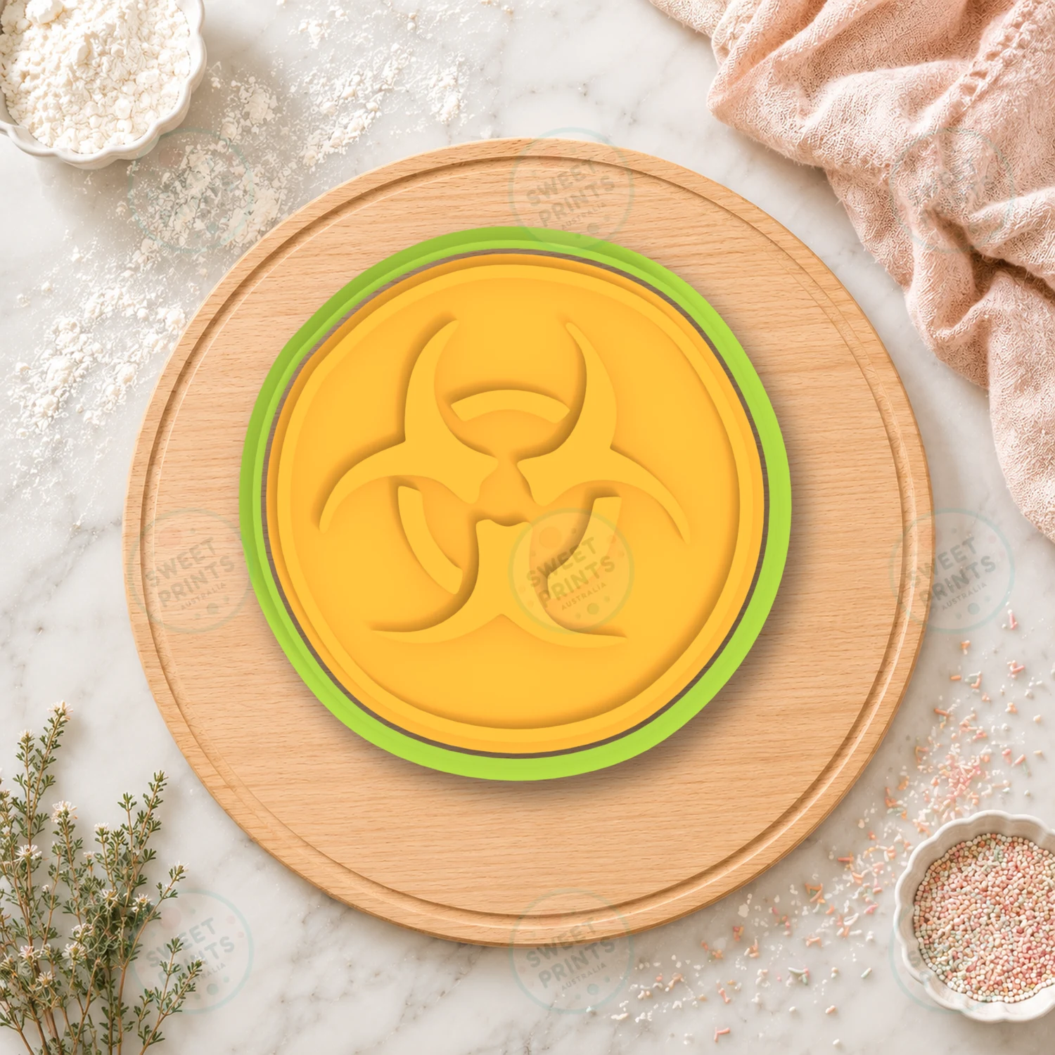 Biohazard Symbol Cookie Cutter & Stamp cookie cutter