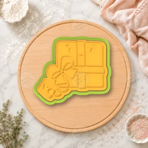 Gift Box With Tag Cookie Cutter & Stamp
