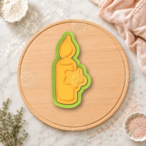 Candle With Star Cookie Cutter & Stamp