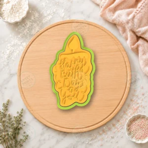 Happy Birthday To You Candle Cookie Cutter & Stamp