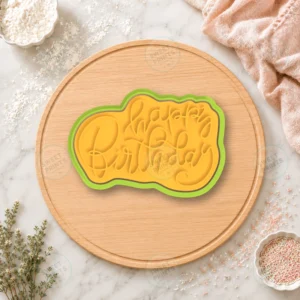 Happy Birthday Script Cookie Cutter & Stamp