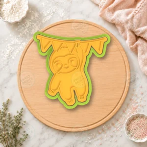 Sloth Hanging Bunting Cookie Cutter & Stamp