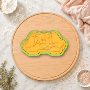 Blue Dog Face Cookie Cutter & Stamp