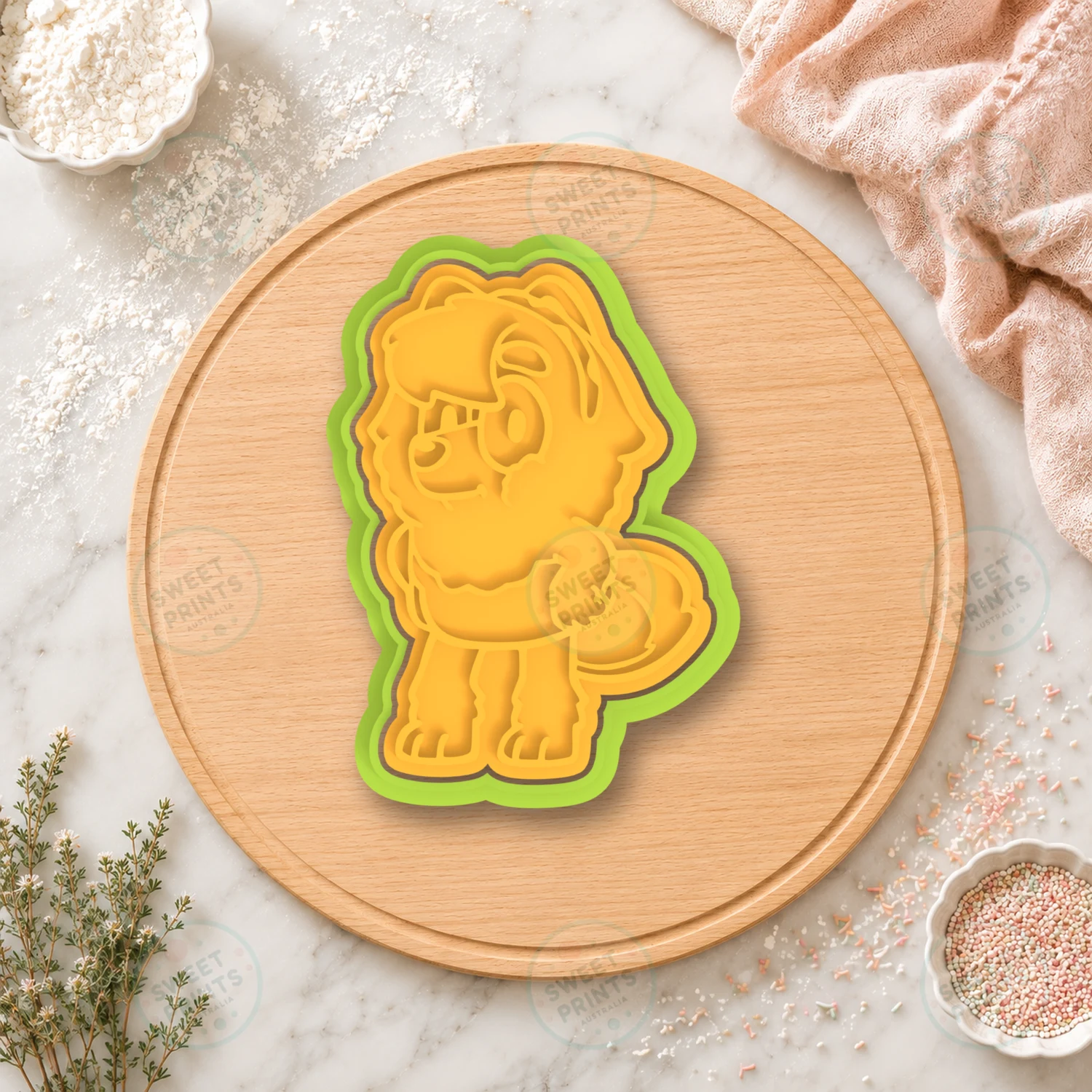 Judo Dog Character Cookie Cutter & Stamp cookie cutter