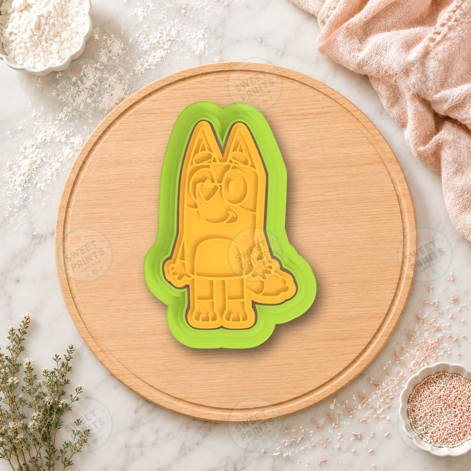Bluey 2 Cookie Cutter & Stamp cookie cutter