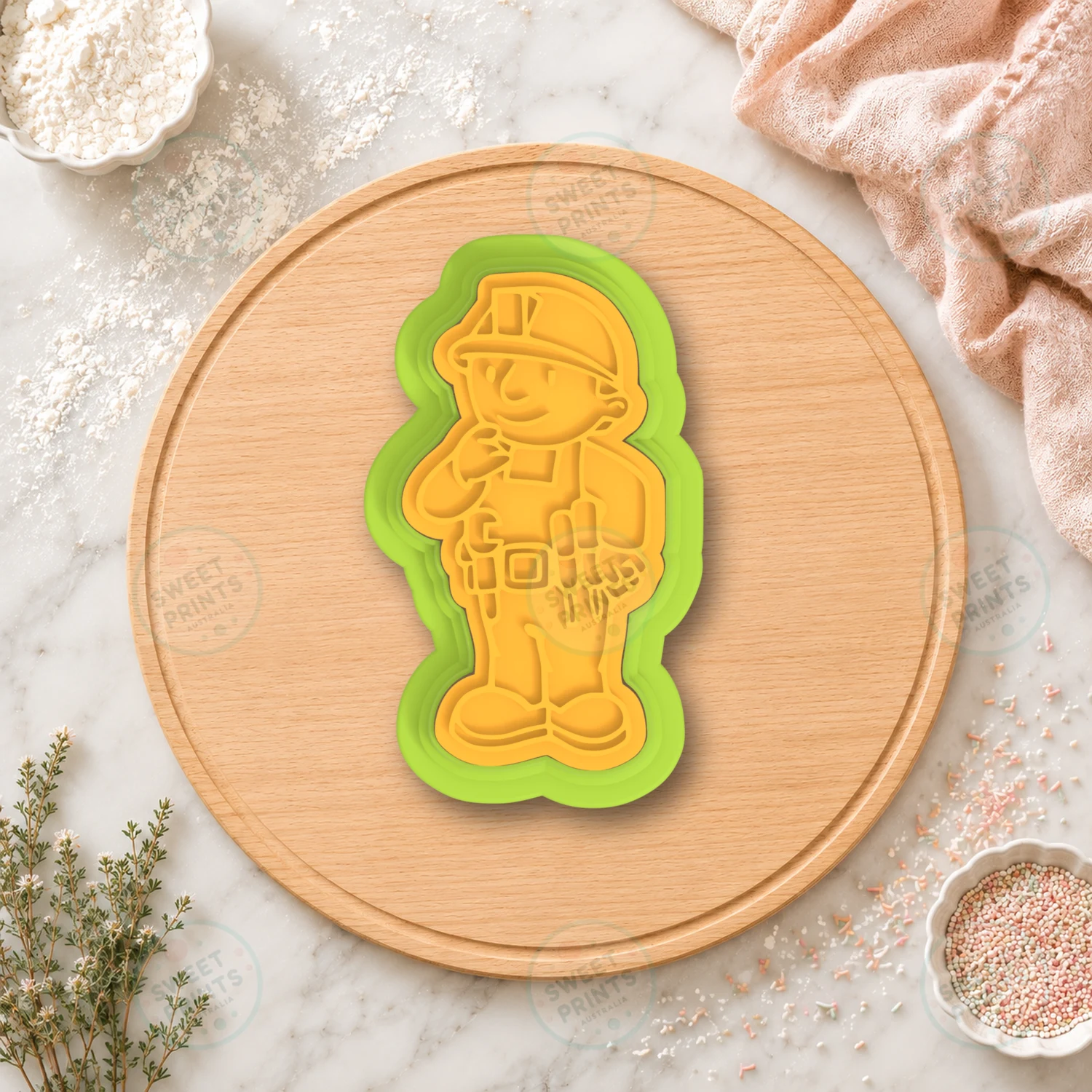 Bob Builder Tool Belt Cookie Cutter & Stamp cookie cutter