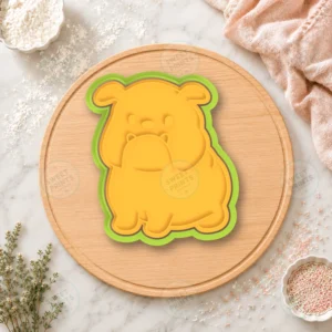 British Bulldog Puppy Sitting Cookie Cutter & Stamp