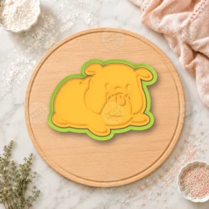 British Bulldog Puppy Lying Down Cookie Cutter & Stamp