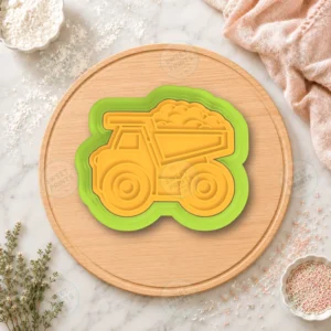 Loaded Dump Truck Cookie Cutter & Stamp