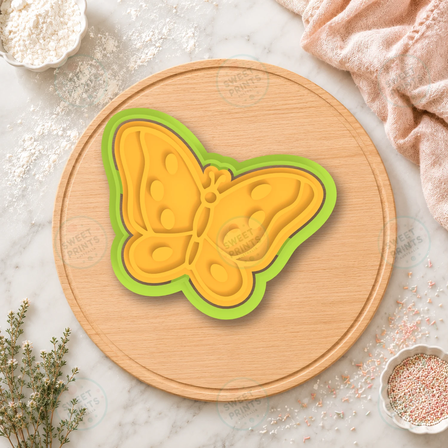 Ornamental Swirl Butterfly Cookie Cutter & Stamp cookie cutter