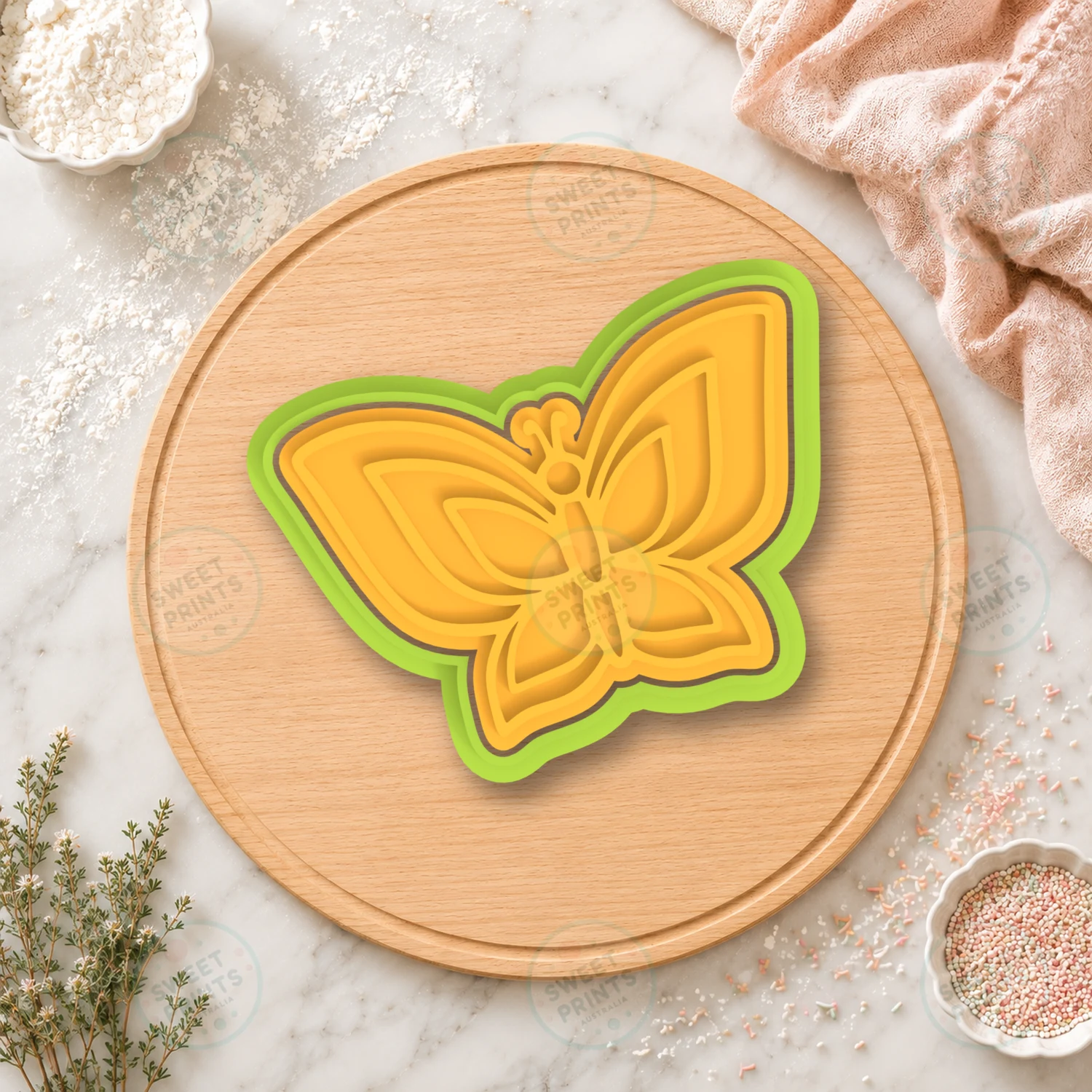 Mandala Pattern Butterfly Cookie Cutter & Stamp cookie cutter