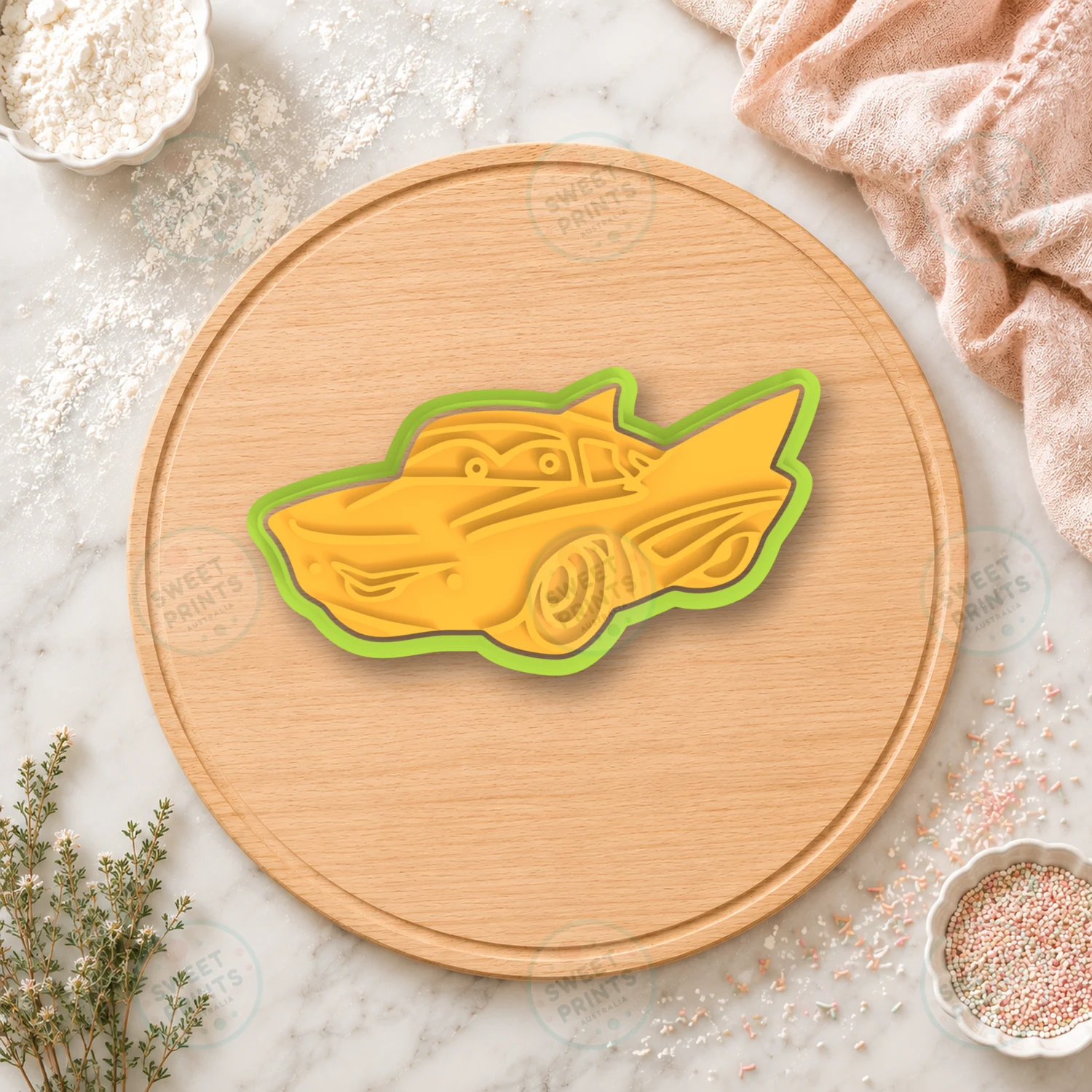 Flo Classic Car Cookie Cutter & Stamp cookie cutter