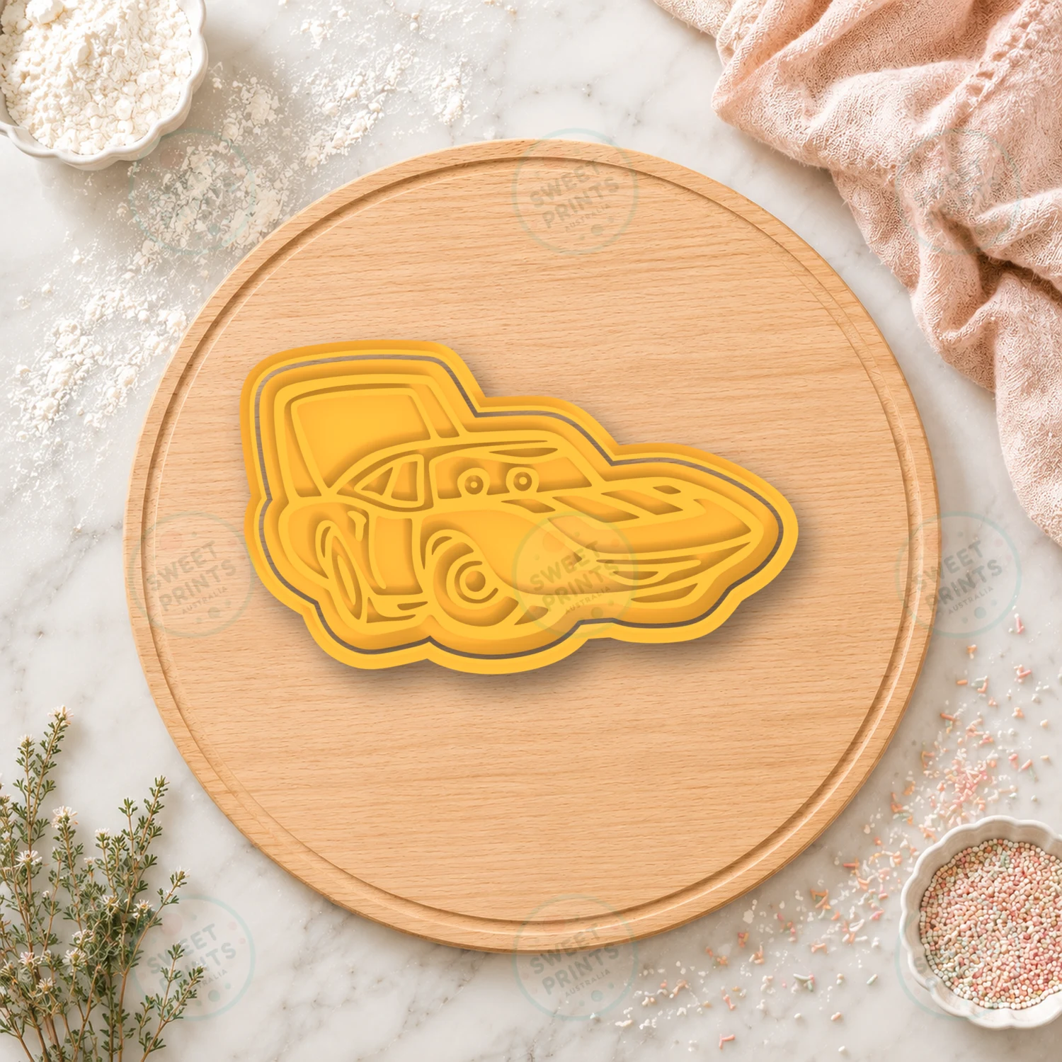 Lightning Mcqueen Cookie Stamp cookie cutter
