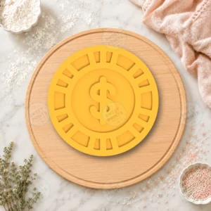 Casino Poker Chip Cookie Stamp