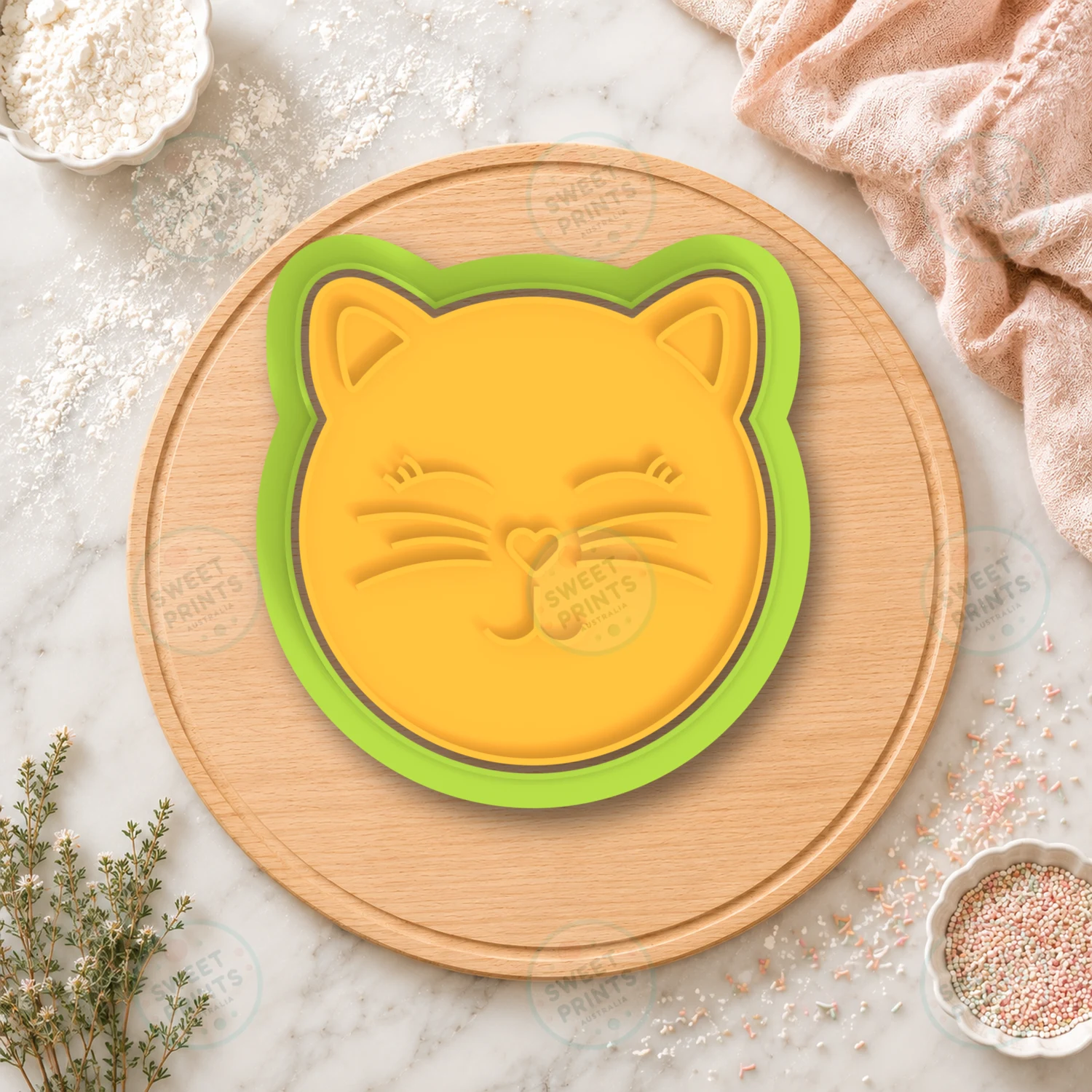 Cat Face 4 Cookie Cutter & Stamp cookie cutter