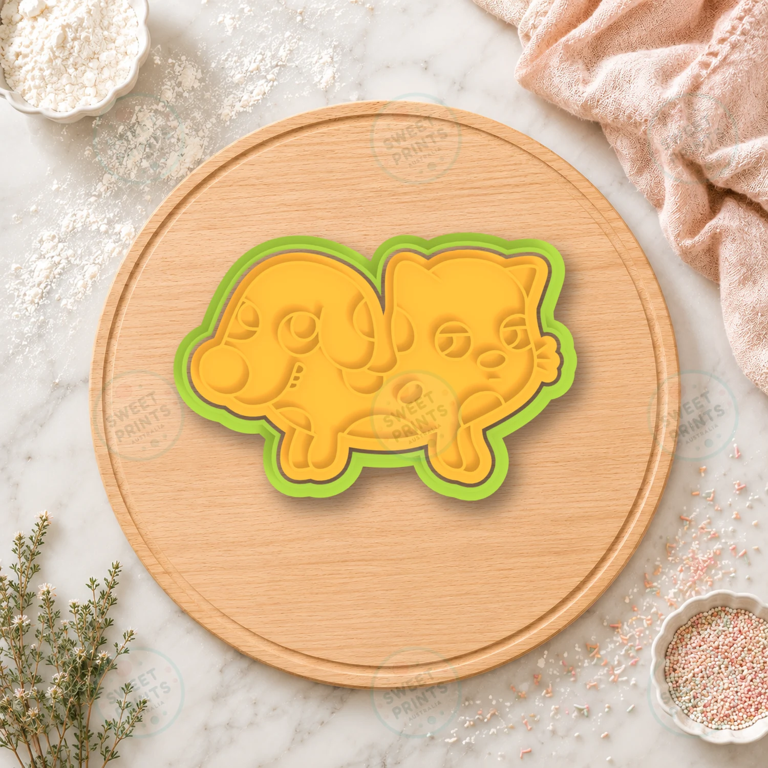 Catdog Standing Cookie Cutter & Stamp cookie cutter