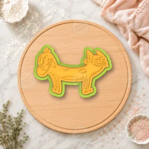 CatDog Arched Body Cookie Cutter & Stamp