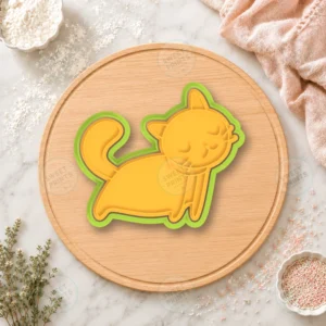 Cat Sleeping Lying Down Cookie Cutter & Stamp