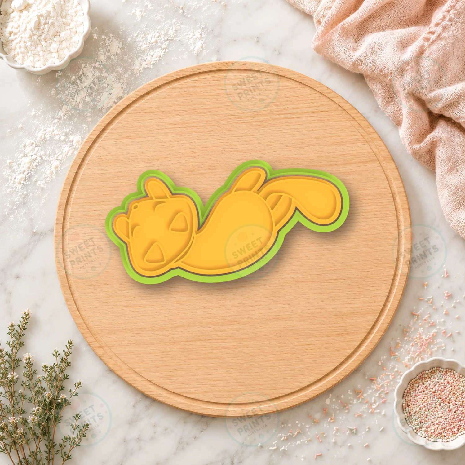 Cat Sprawled Sleeping Cookie Cutter & Stamp cookie cutter